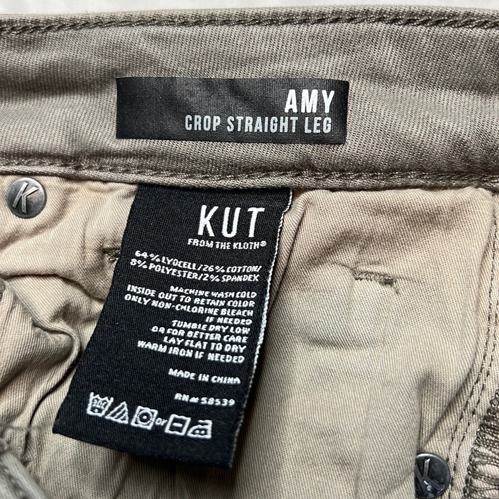 KUT Amy crop straight leg jeans